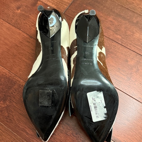 NIB Proenza Schouler Italy Toscana Pony Hair Rotterdam Leather Bow Heels - Picture 8 of 9